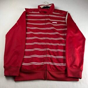 Vintage Y2K Ecko Unltd Full Zip Track Jacket Striped Red White Skate Size Medium